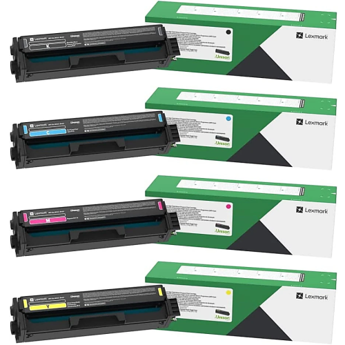 Lexmark C3210C0, C3210K0, C3210M0, C3210Y0 4-Color Toner Cartridge Set