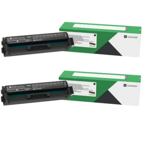 Lexmark C3210K0 Black Return Program Toner Cartridge 2-Pack for C3224, C3326, C3426, MC3224, MC3326, MC3426