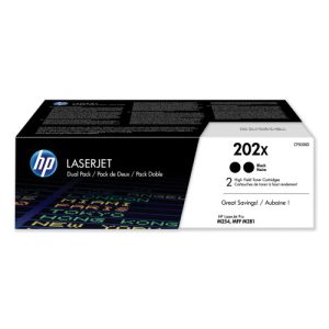 HP 202X CF500XD High Yield Black Toner Cartridge 2-pack