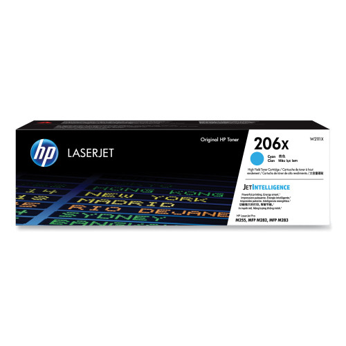 HP 206X High Yield Cyan Toner Cartridge W2111X