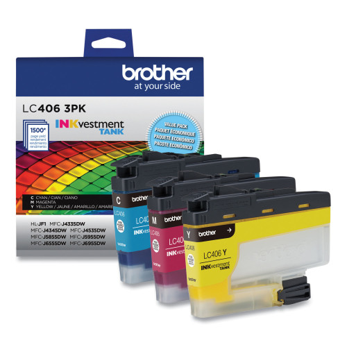 Brother LC406 3-Pack Color Ink Cartridges - Image 5