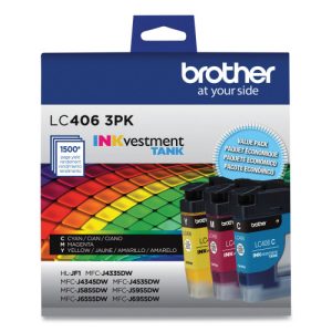 Brother LC406 3-Pack Color Ink Cartridges