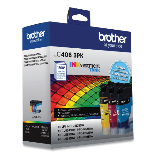 Brother LC406 3-Pack Color Ink Cartridges - Image 6