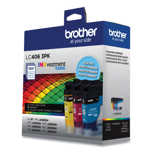 Brother LC406 3-Pack Color Ink Cartridges - Image 7