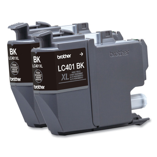 Brother LC401XL2PK Black High Yield Ink Cartridge, 2/Pack - Image 4