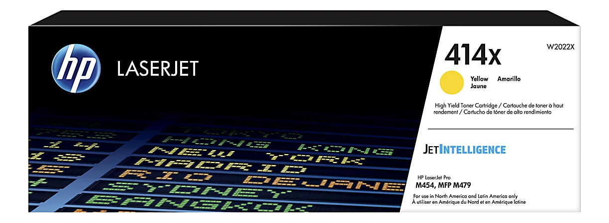 HP Genuine OEM W2022X (HP 414X) High Yield Yellow Toner Cartridge (6K YLD)