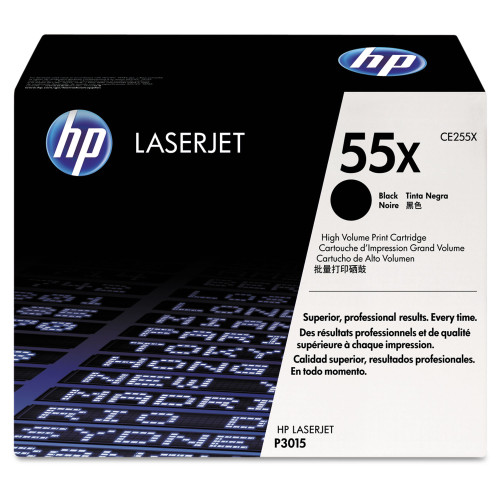 HP Genuine OEM CE255X (HP 55X) HP55X High Yield Black Toner Cartridge (12.5K YLD)